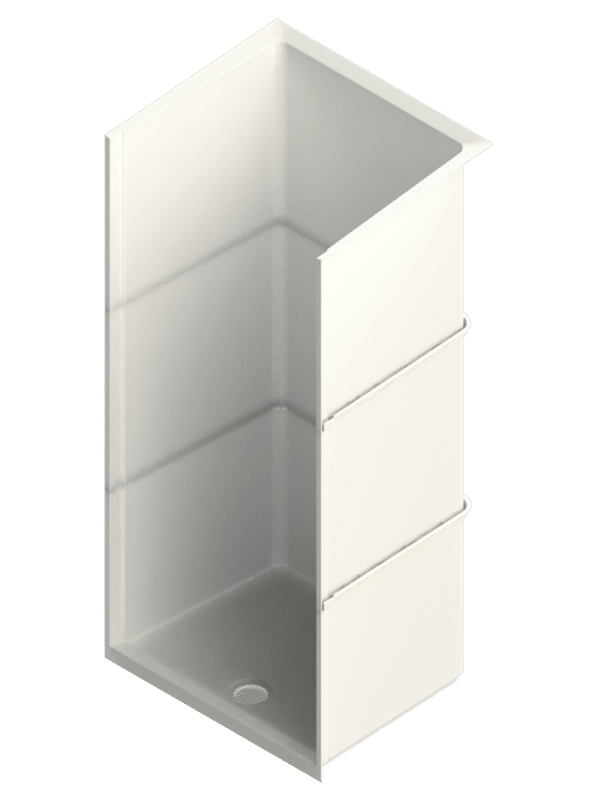Neptune 1200mm Porcelain White Alcove Leak Free Shower Pod