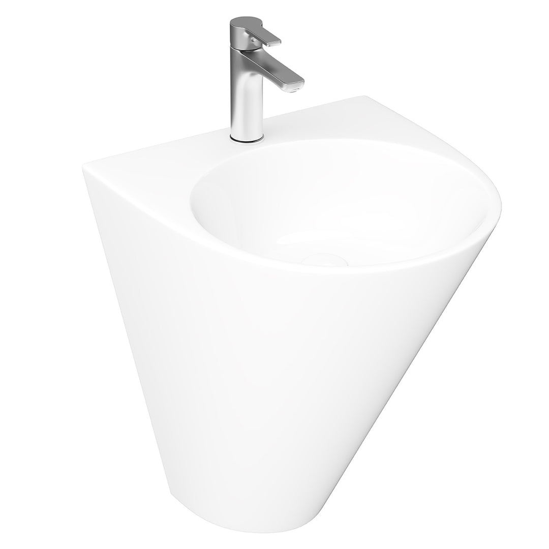 Garcia 480mm Wall Mounted Monoblock Basin - White
