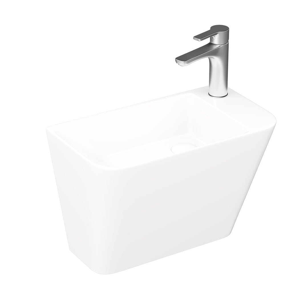 Primo 280mm Wall Hung Monoblock Basin - White