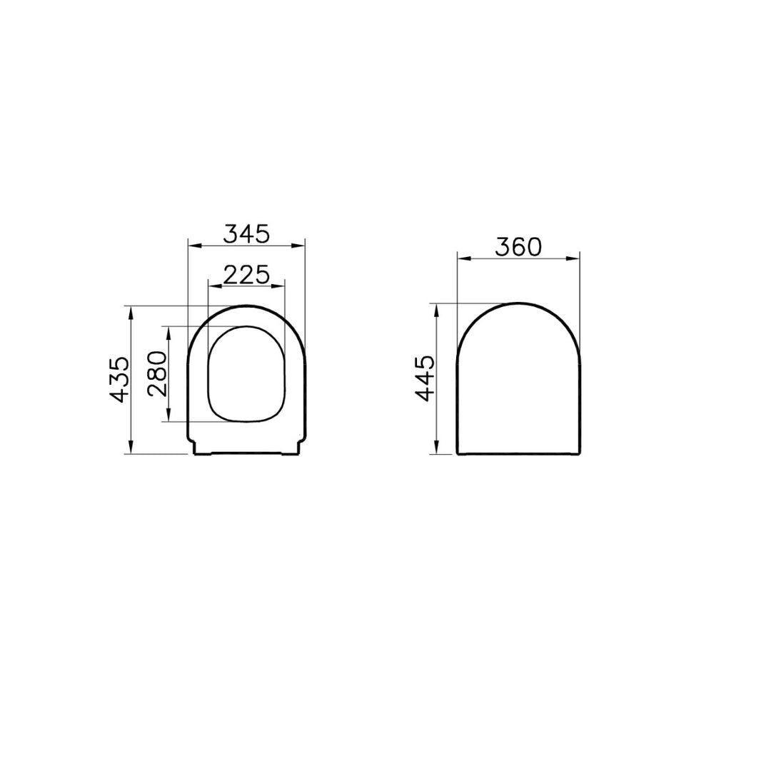 Vitra Integra Round Rimless Close Coupled Back To Wall Toilet with Soft Close Seat
