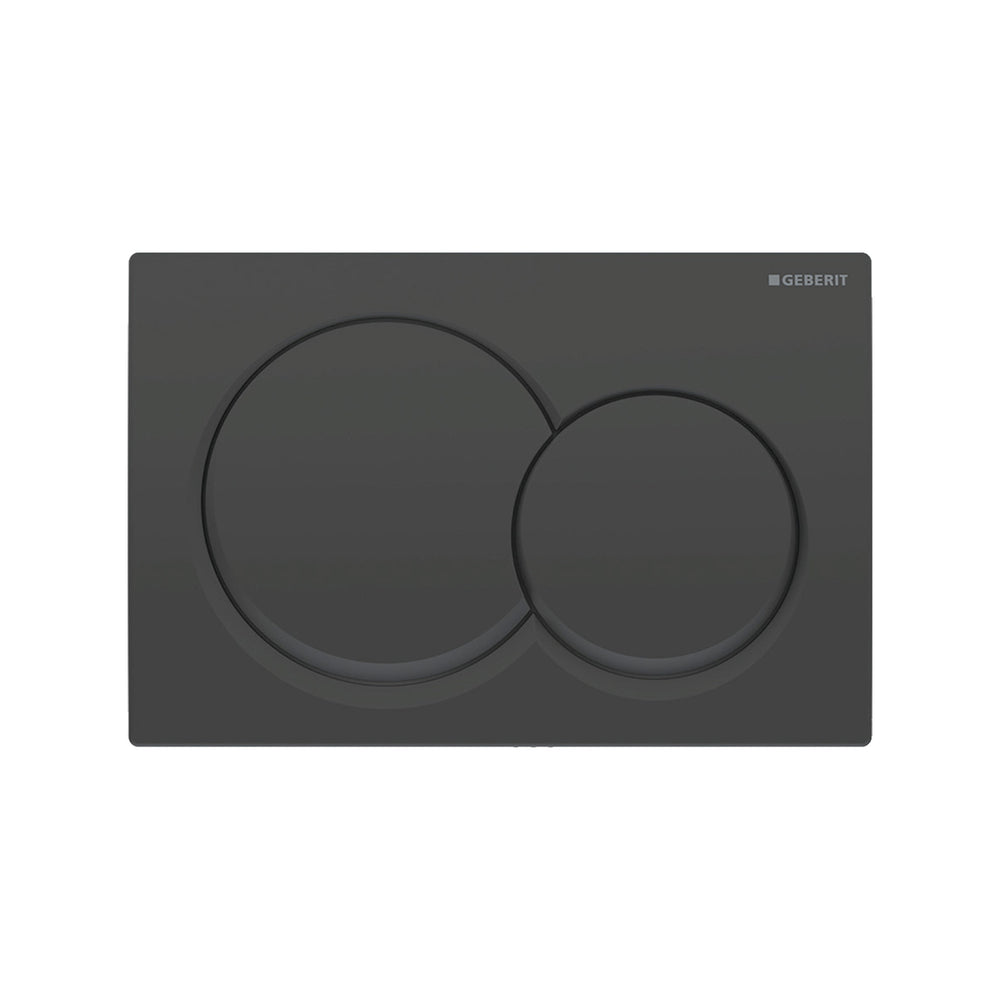Geberit Alpha01 Round Flush Plate - Black