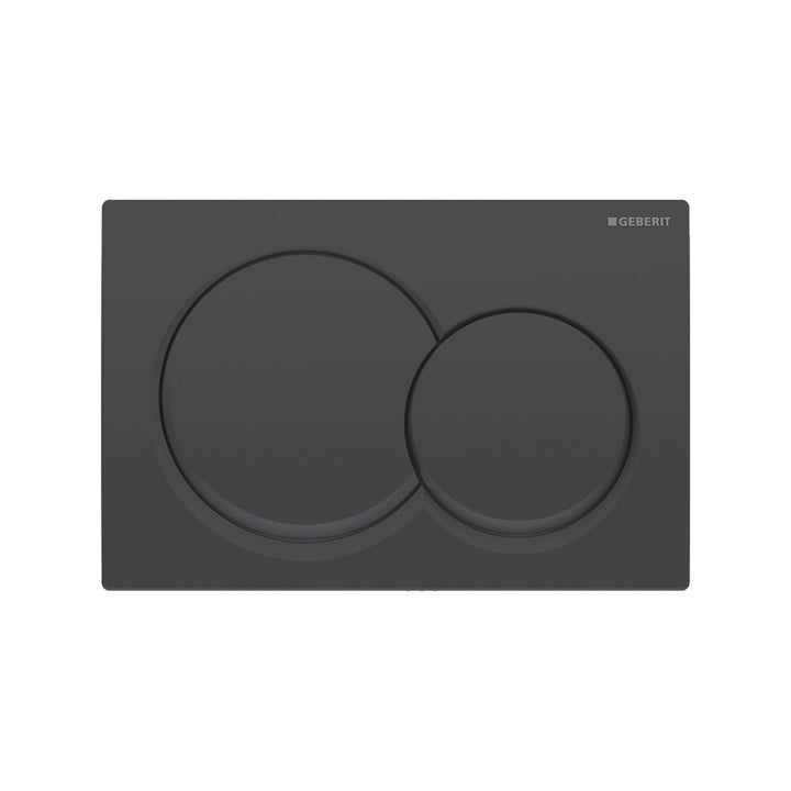 Geberit Alpha01 Round Flush Plate - Black