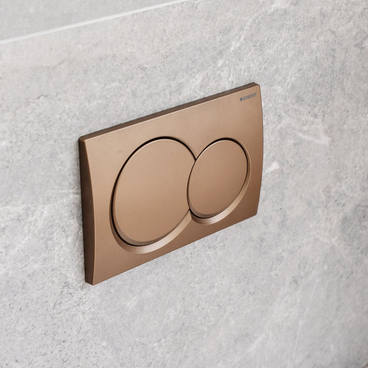 Geberit Alpha01 Round Flush Plate - Red Gold