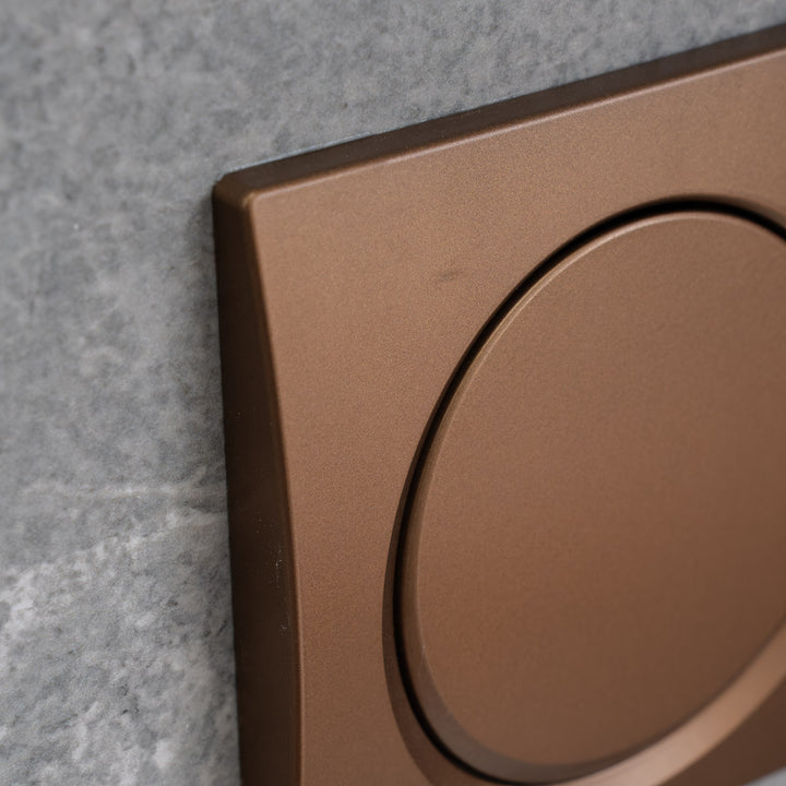 Geberit Alpha01 Round Flush Plate - Red Gold