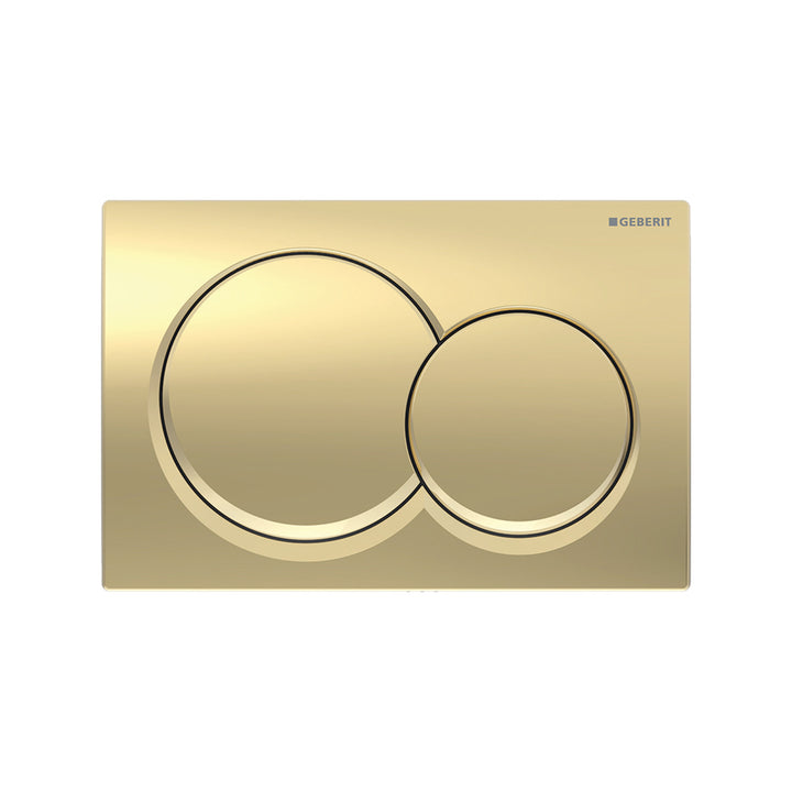 Geberit Alpha01 Round Flush Plate - Brass