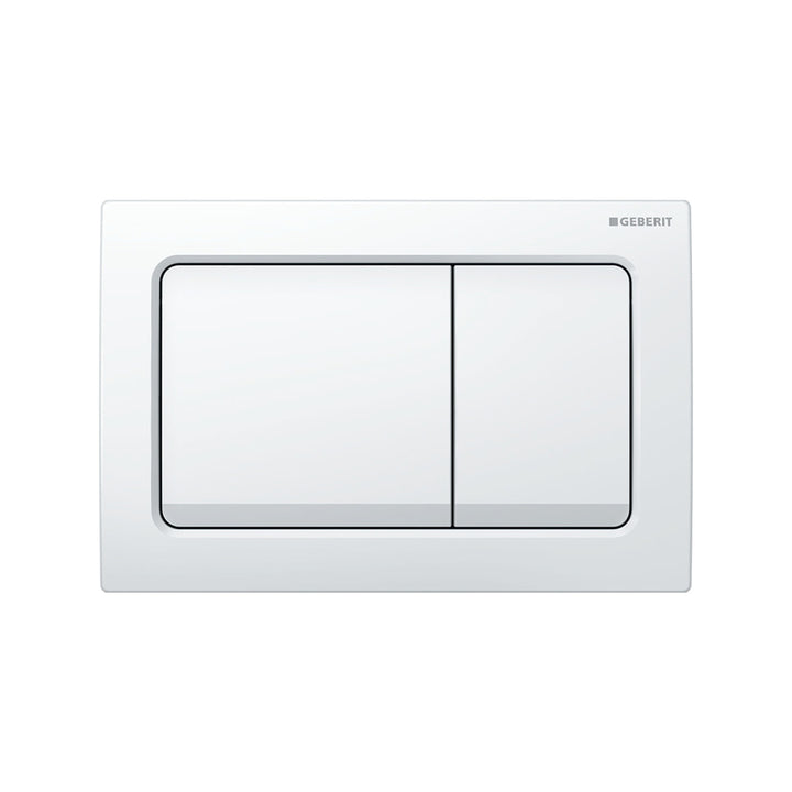 Geberit Alpha01 Square Flush Plate - White