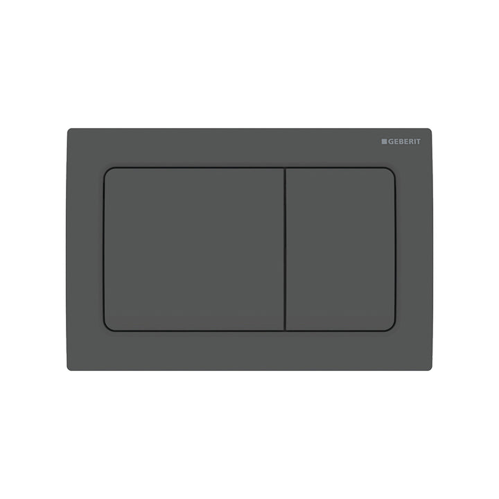Geberit Alpha01 Square Flush Plate - Matt Black