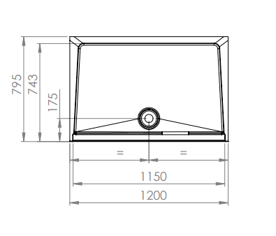Neptune 1200mm Porcelain White Alcove Leak Free Shower Pod