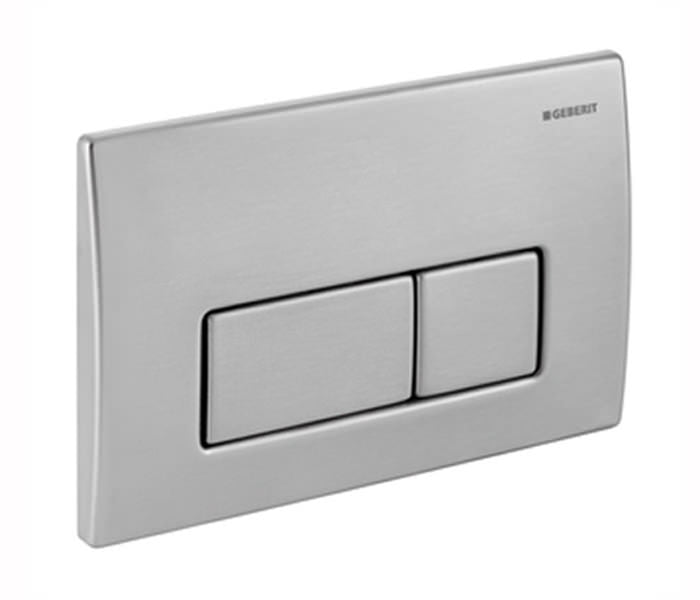Geberit Kappa50 Dual Flush Plate - Brushed Stainless Steel 115.258.00.1
