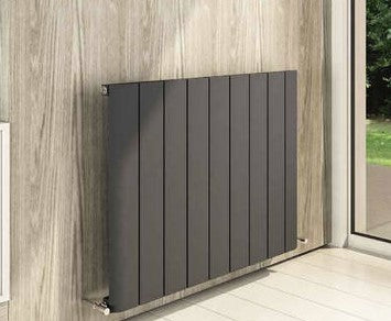 Peretti 600 x 660mm Aluminium Radiator - Matt Anthracite