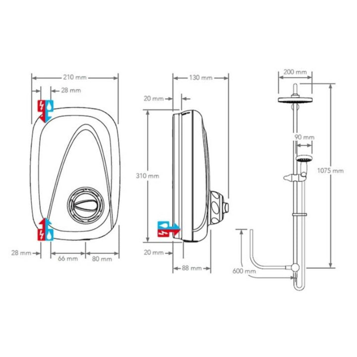Mira Vigour Dual Thermostatic Power Shower
