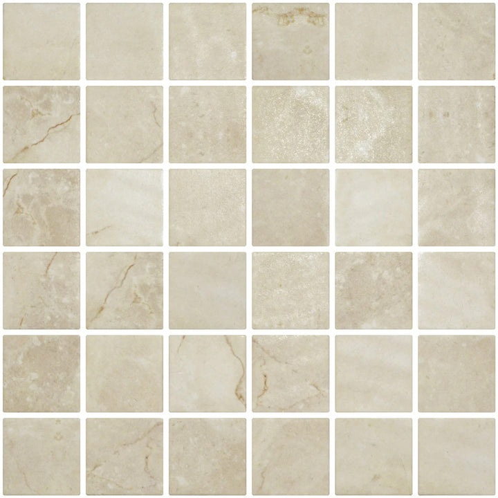 Penta Cream Matte Square Non Slip 31.1 x 31.1cm Mosaic Sheet