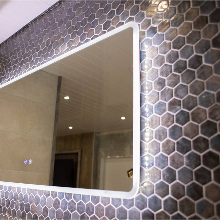 Hex XL Denim Copper 28.6 x 28.4cm Mosaic Sheet