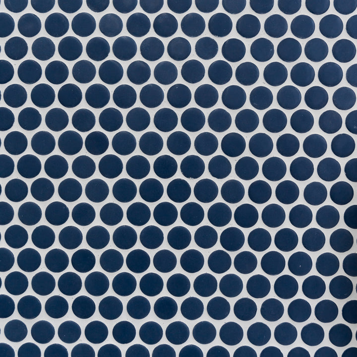 Penny Natureglass Deep Blue Matte Non Slip 28.6 x 28.6cm Mosaic Sheet