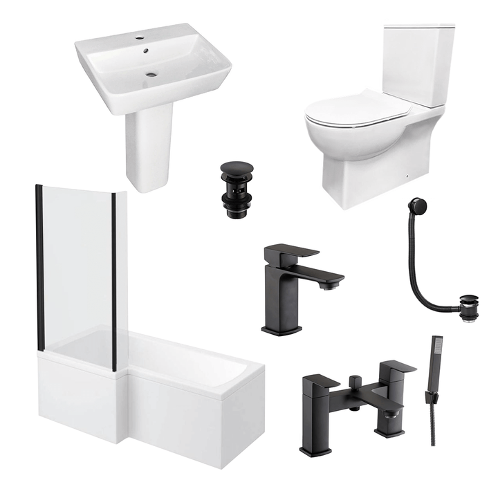 Linea Noir Shower Bath Deal - Left Hand