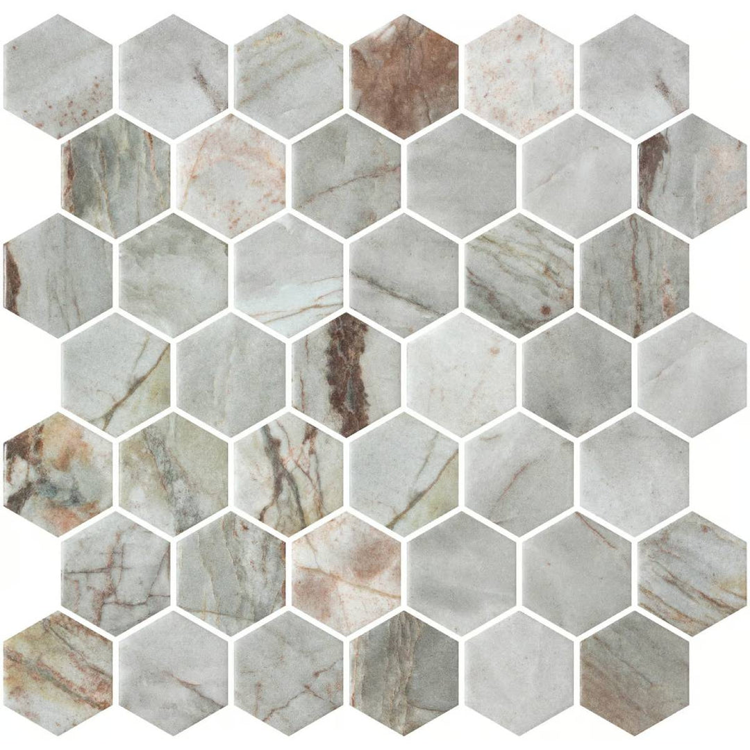Hex Xl Beray Matte 28.6 x 28.4cm Mosaic Sheet