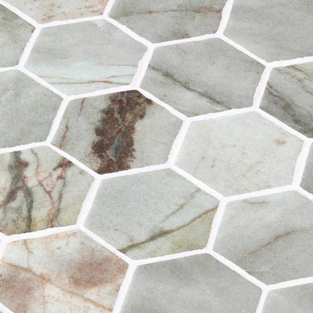 Hex Xl Beray Matte 28.6 x 28.4cm Mosaic Sheet