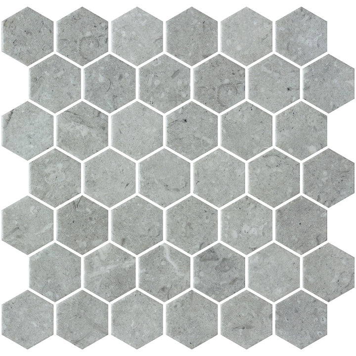 Onix Hex XL Normatech Mosaic Tile - Grey Matte