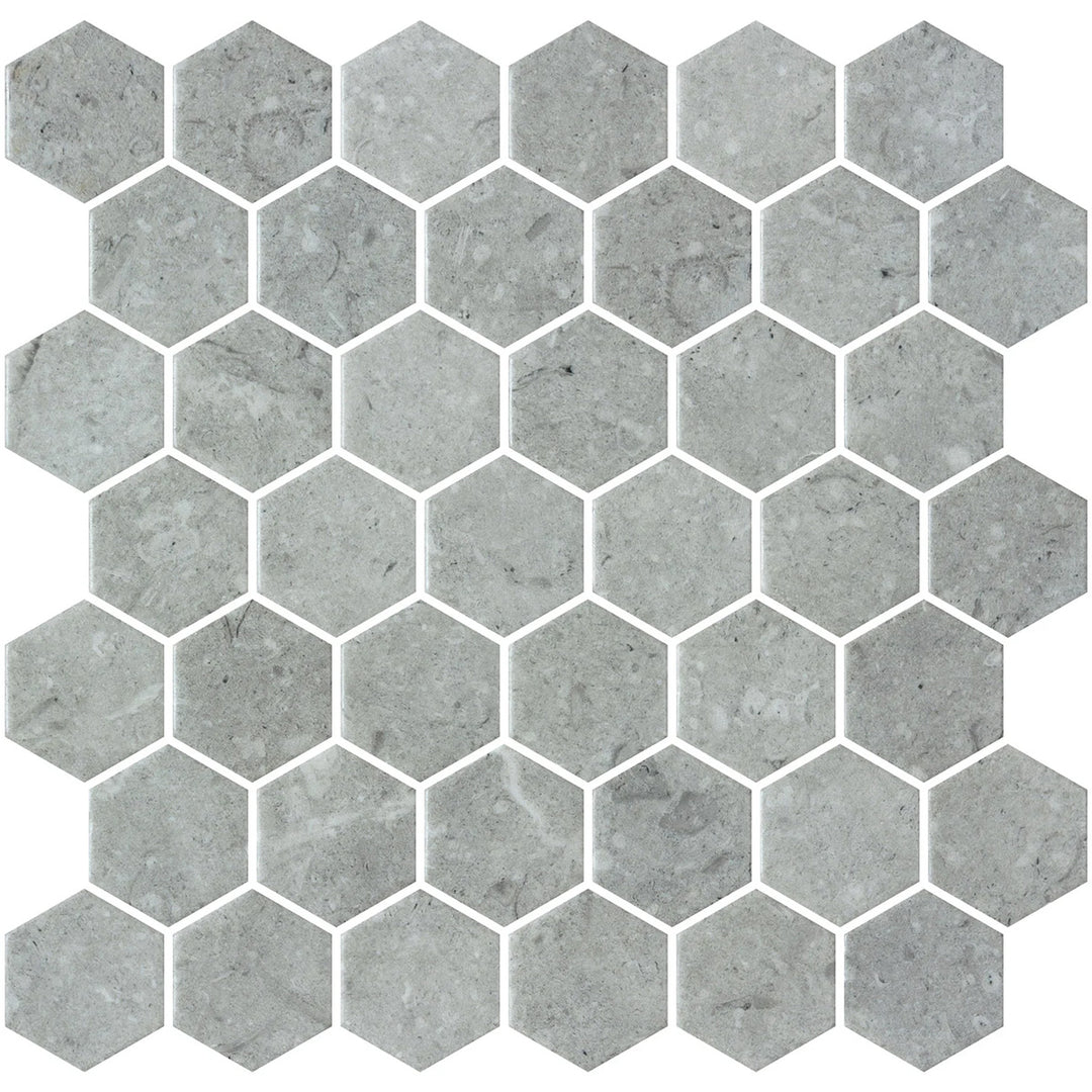 Onix Hex XL Normatech Mosaic Tile - Grey Matte