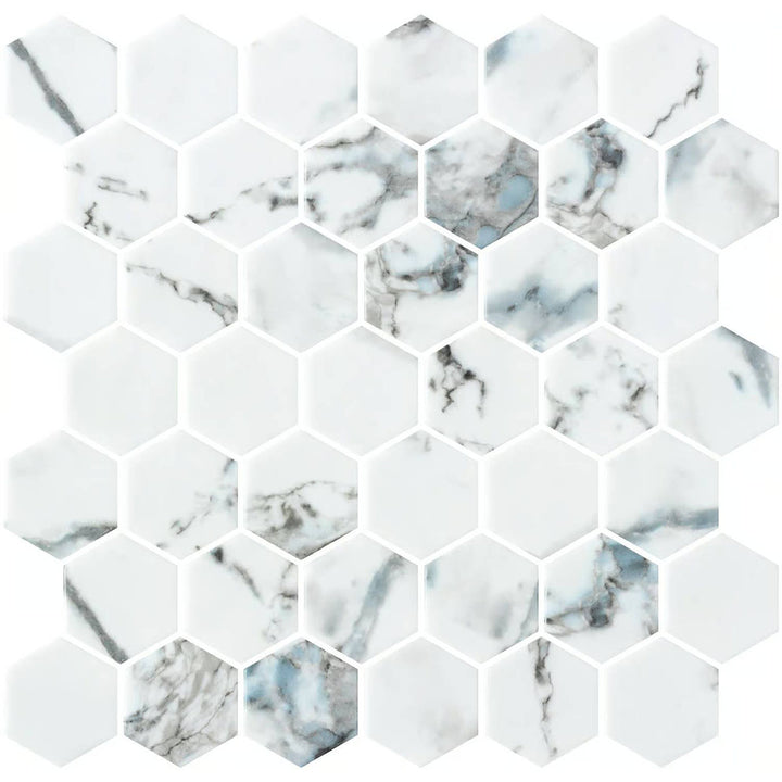 Hex Xl Brescia Matte 28.6 x 28.4cm Mosaic Sheet