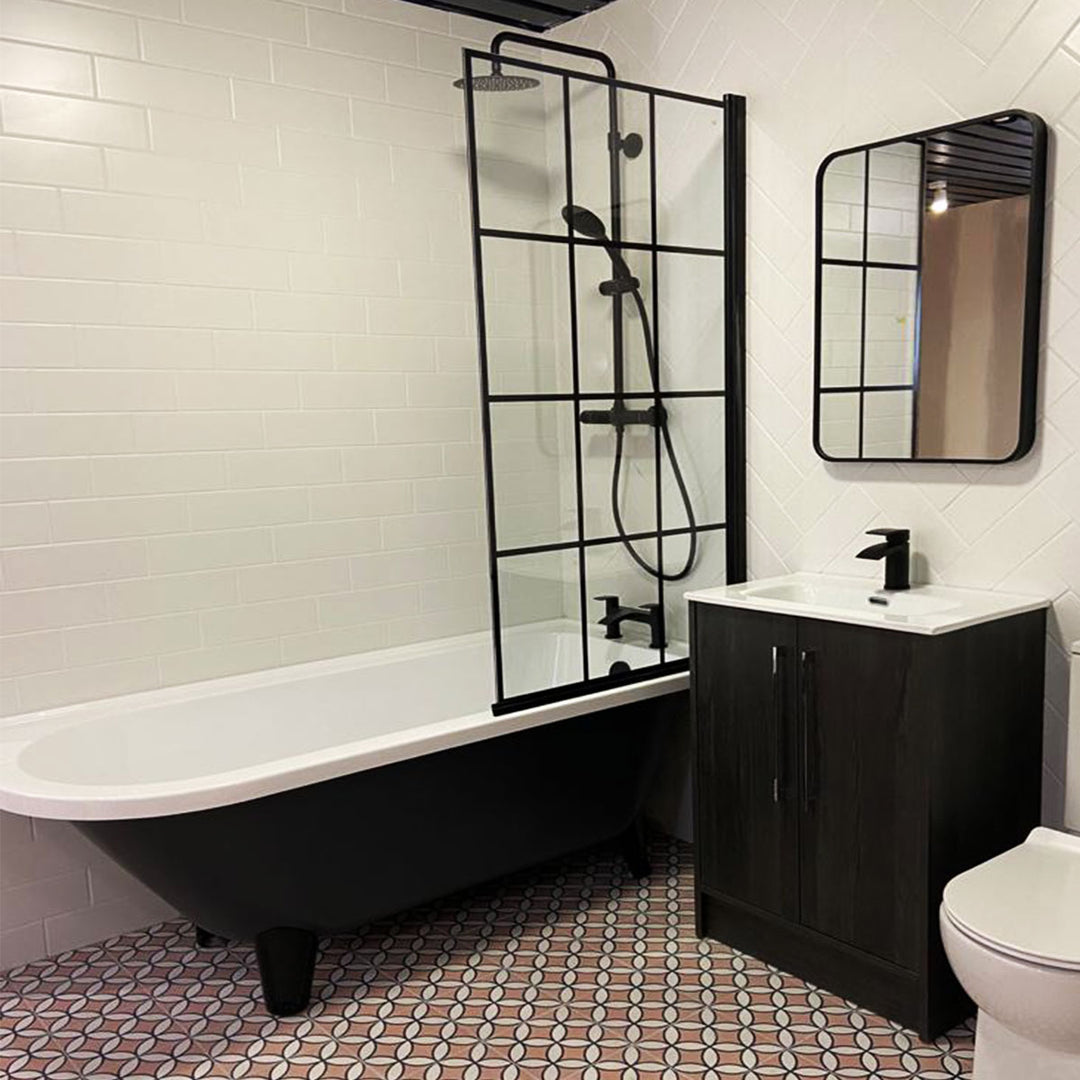 Josef Martin Urbano 500mm Space Saver Floor Standing Vanity Unit &amp; Basin - Roble Azabache
