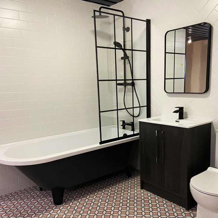 Josef Martin Urbano 500mm Space Saver Floor Standing Vanity Unit &amp; Basin - Roble Azabache