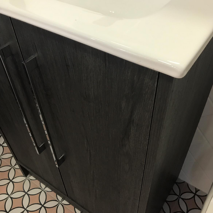Josef Martin Urbano 500mm Space Saver Floor Standing Vanity Unit &amp; Basin - Roble Azabache