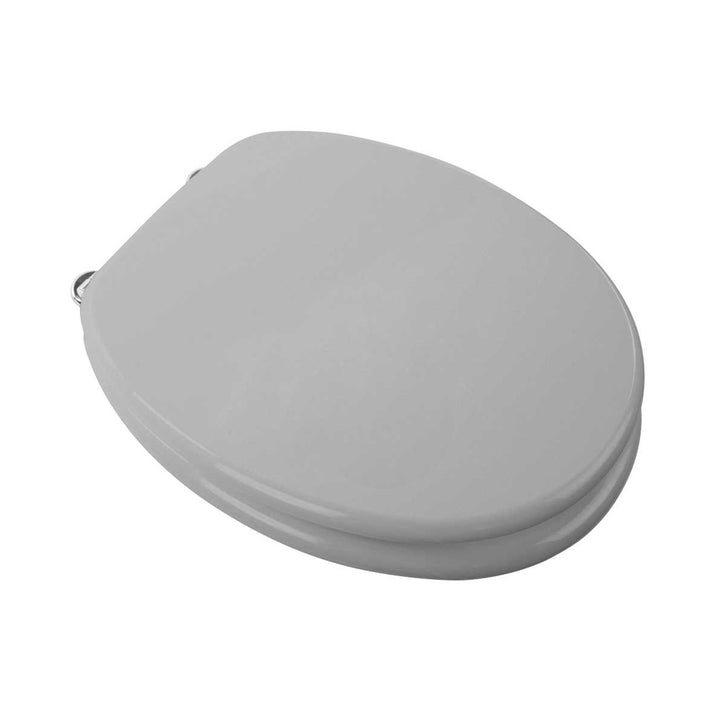 Arley Willow Wood Effect Standard Toilet Seat - Silver