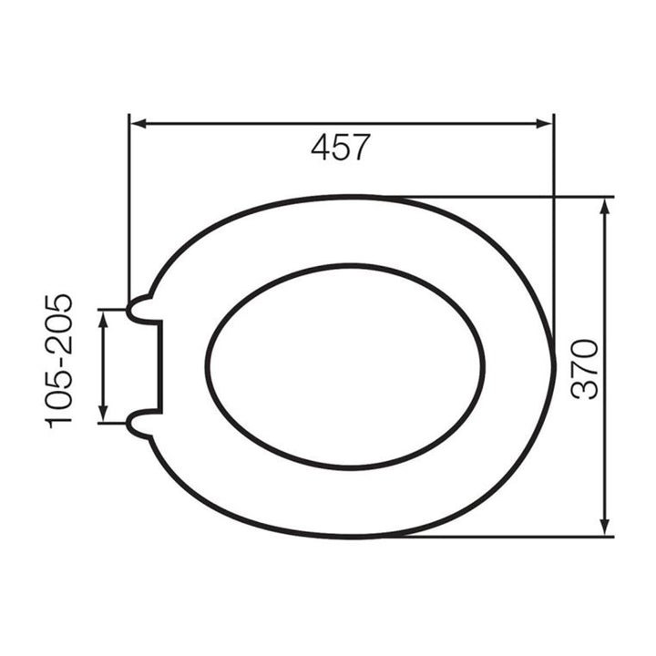 Arley Willow Wood Effect Standard Toilet Seat - Walnut