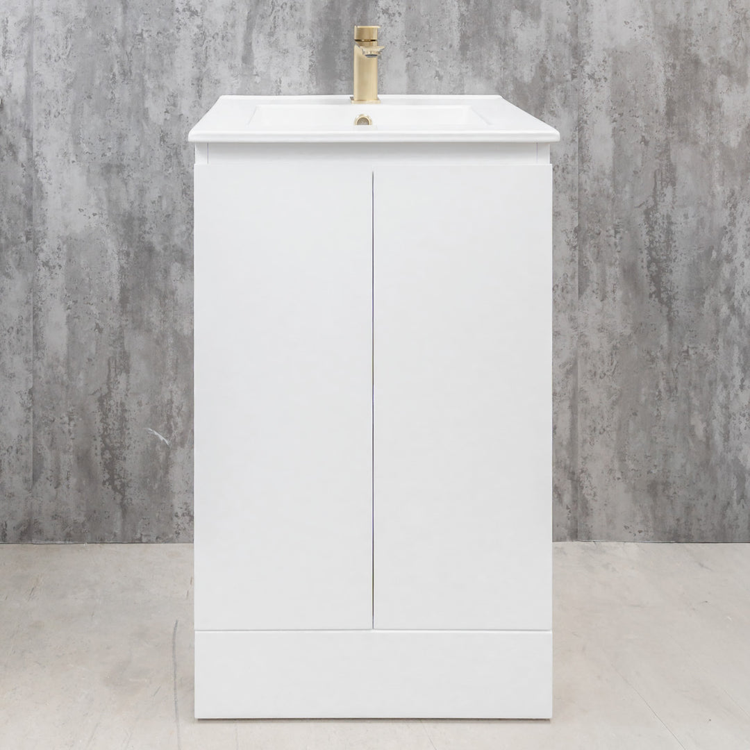 Halite Waterproof 500mm Floor Standing Vanity Unit &amp; Basin - White
