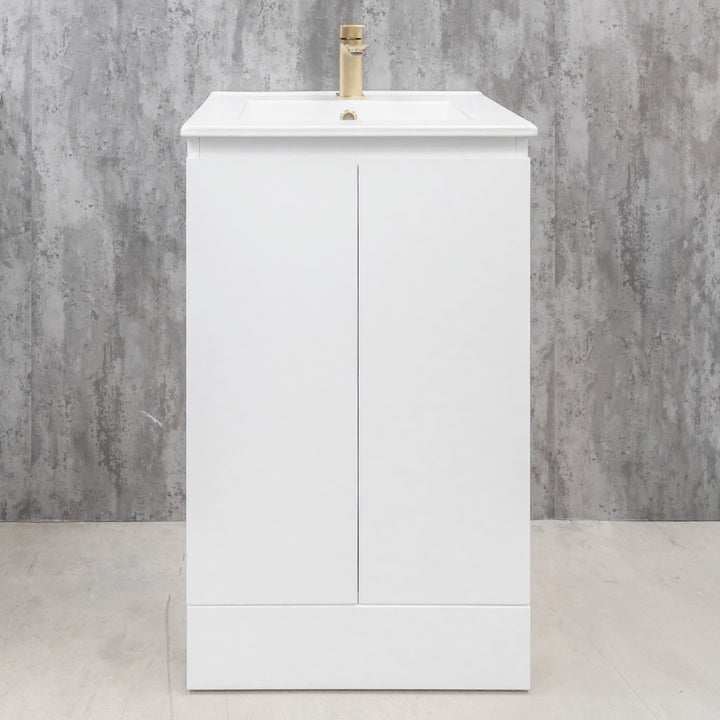 Halite Waterproof 500mm Floor Standing Vanity Unit &amp; Basin - White
