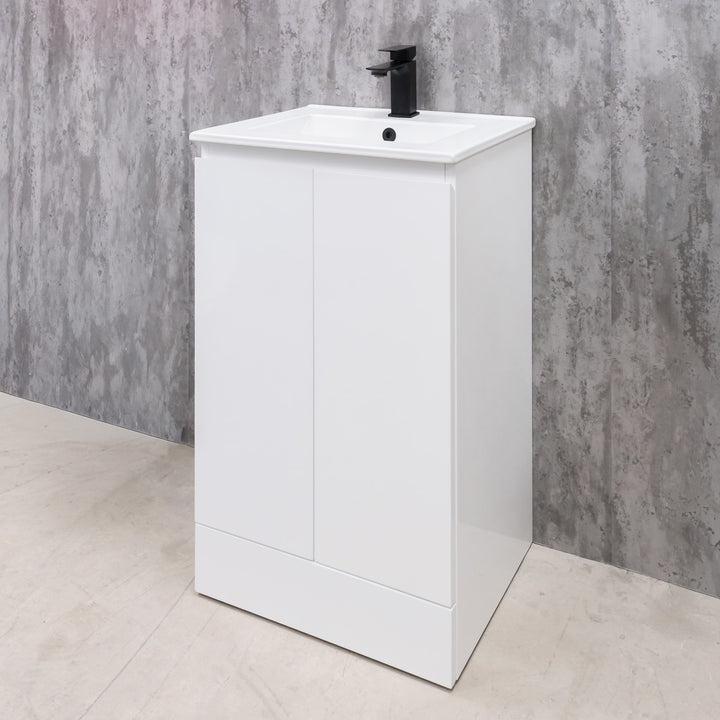Halite Waterproof 500mm Floor Standing Vanity Unit &amp; Basin - White