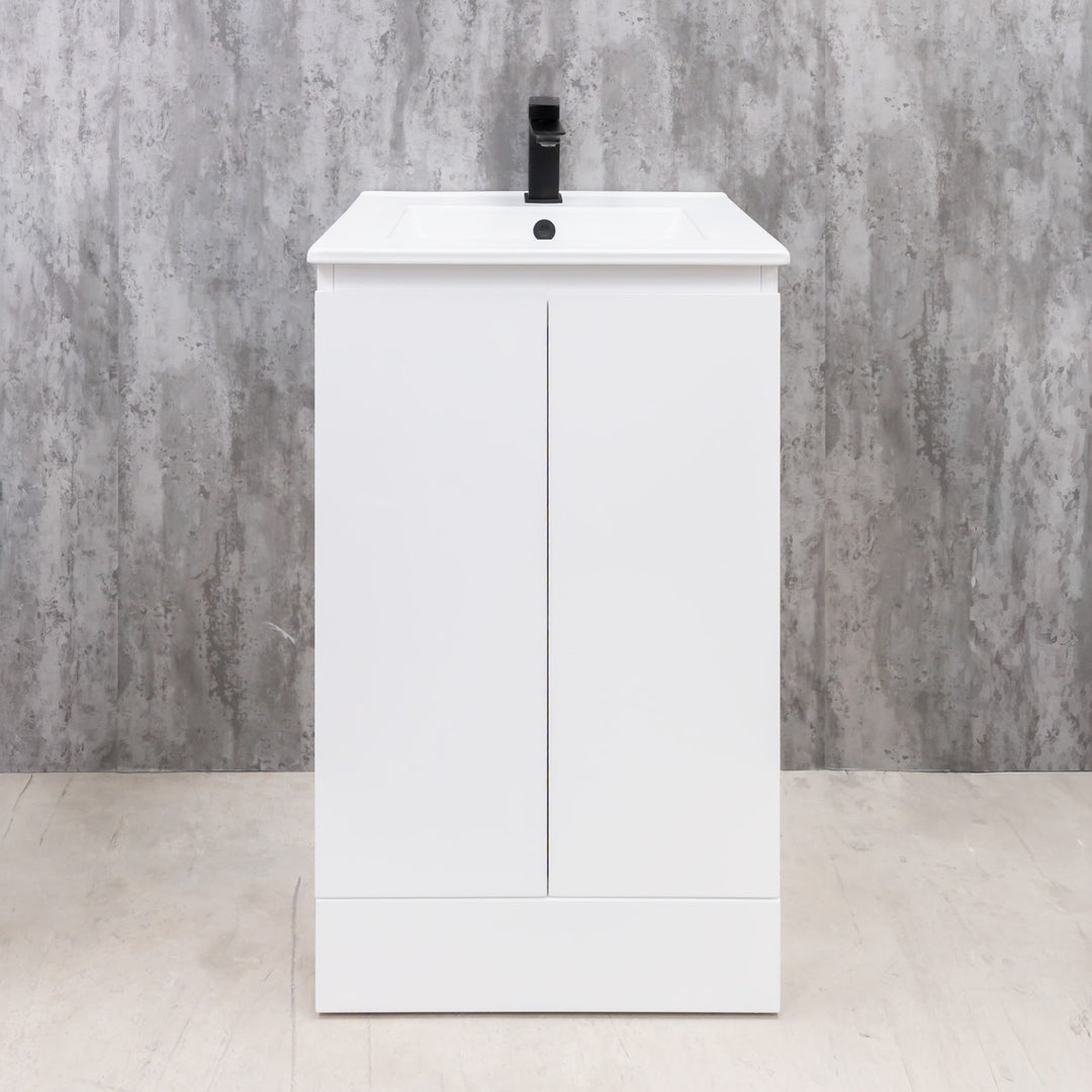 Halite Waterproof 500mm Floor Standing Vanity Unit &amp; Basin - White