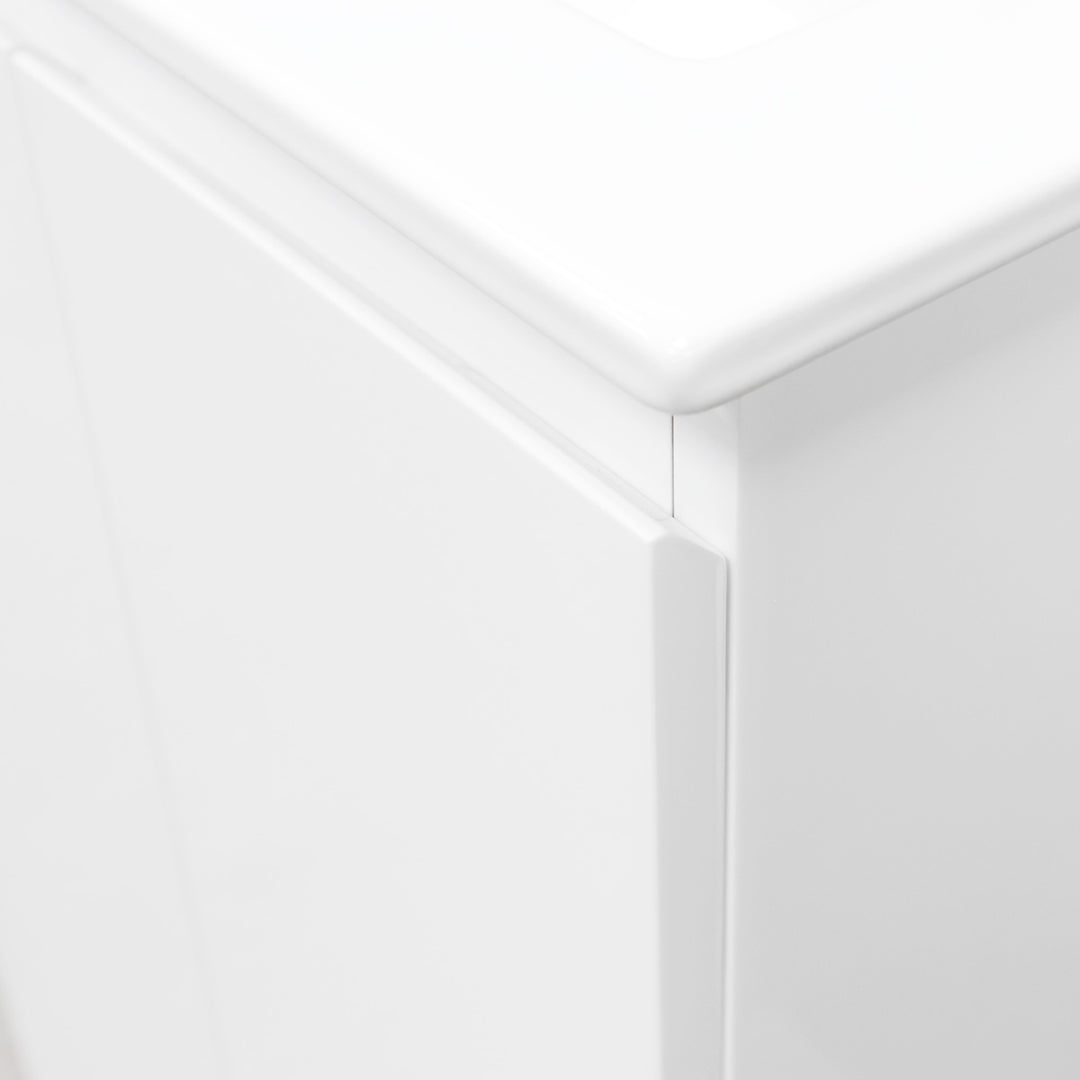 Halite Waterproof 500mm Floor Standing Vanity Unit &amp; Basin - White
