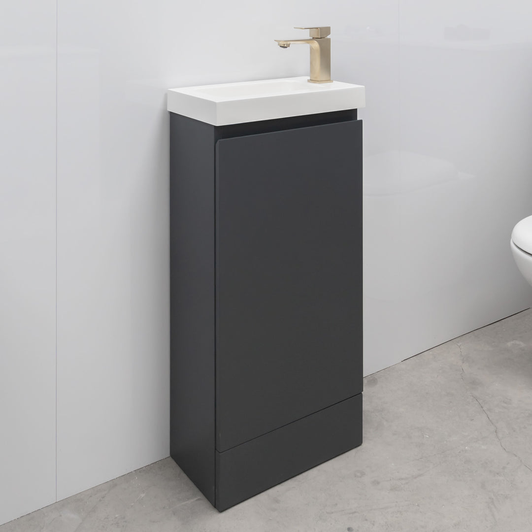 Halite 400mm Vanity Unit with Basin - Matt Henbury Grey