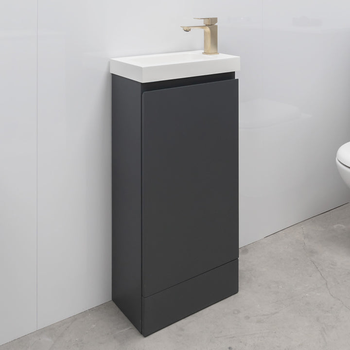 Halite 400mm Vanity Unit with Basin - Matt Henbury Grey