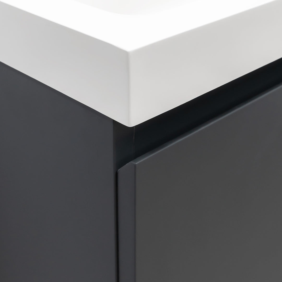 Halite 400mm Vanity Unit with Basin - Matt Henbury Grey