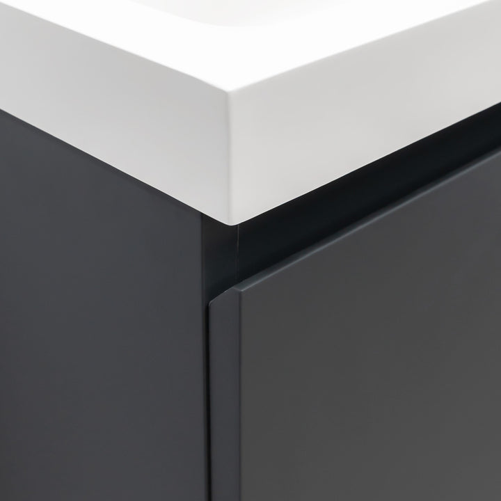 Halite 400mm Vanity Unit with Basin - Matt Henbury Grey