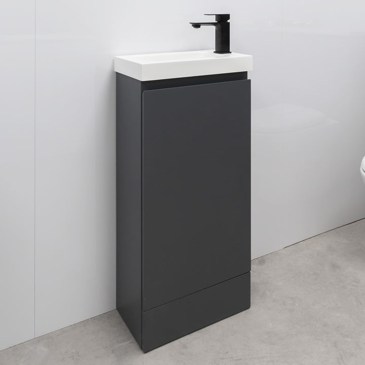Halite 400mm Vanity Unit with Basin - Matt Henbury Grey