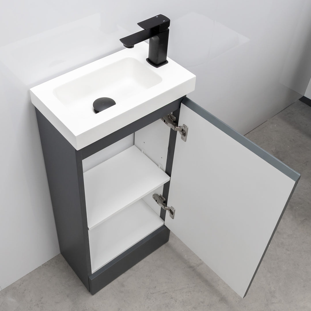 Halite 400mm Vanity Unit with Basin - Matt Henbury Grey
