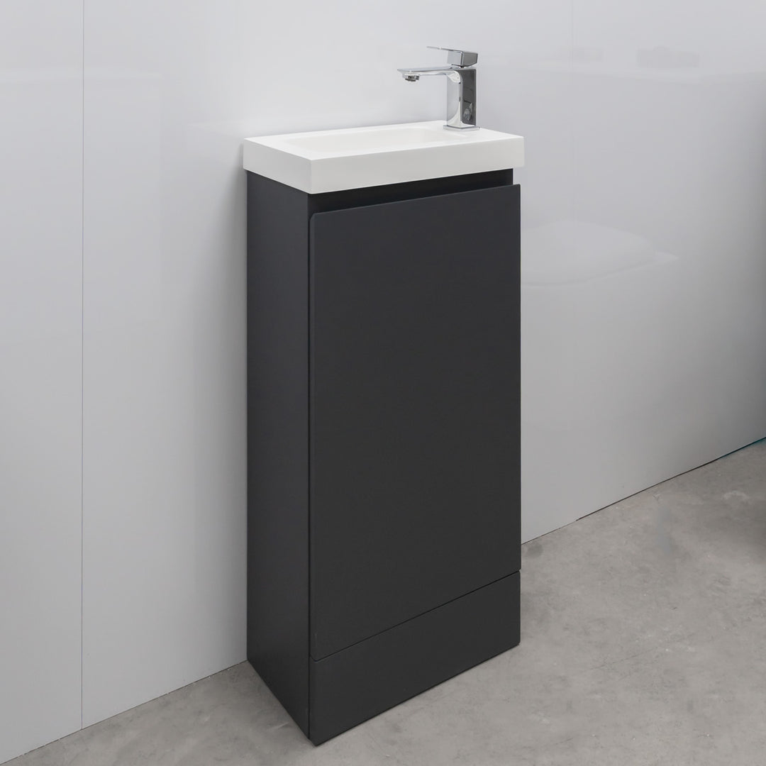Halite 400mm Vanity Unit with Basin - Matt Henbury Grey
