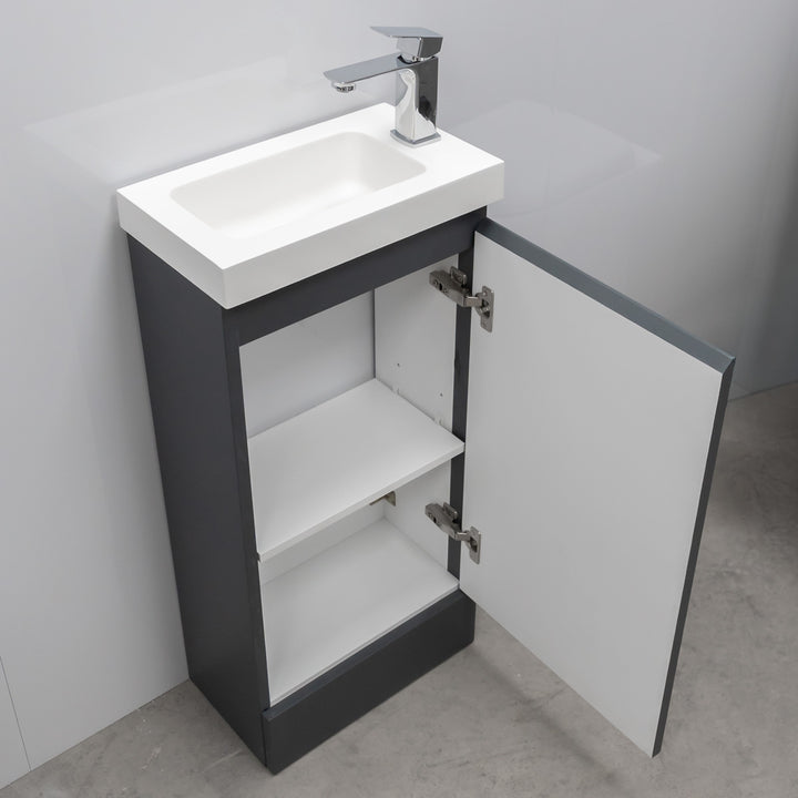 Halite 400mm Vanity Unit with Basin - Matt Henbury Grey