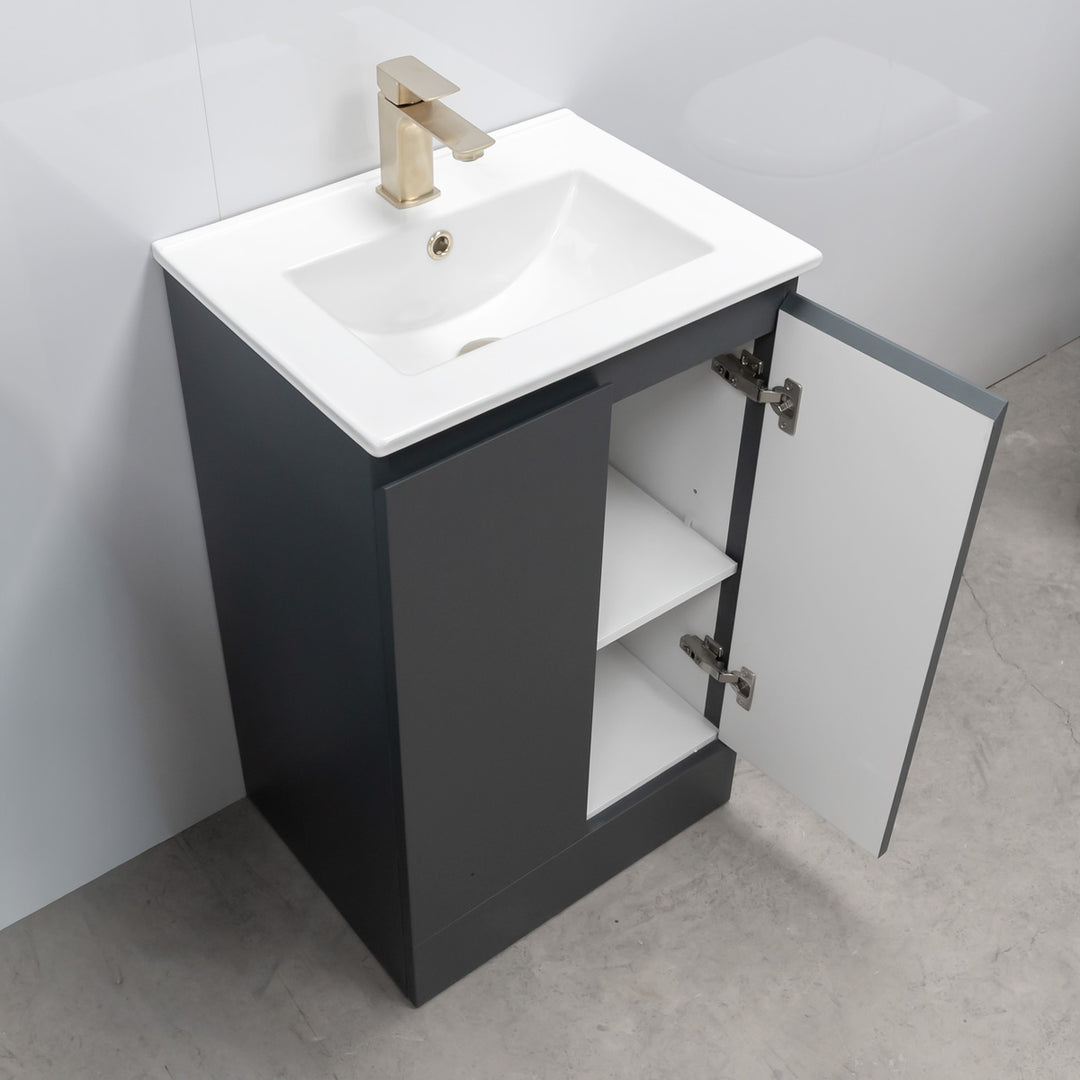 Halite 500mm Vanity Unit with Basin - Matt Henbury Grey