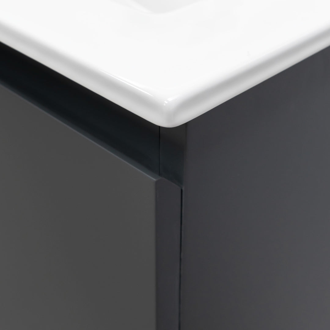 Halite 500mm Vanity Unit with Basin - Matt Henbury Grey