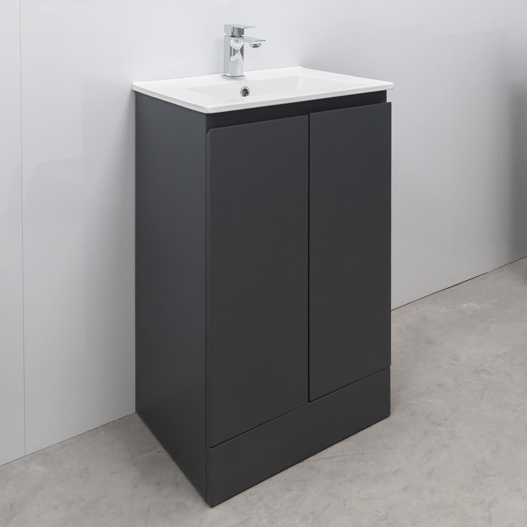 Halite 500mm Vanity Unit with Basin - Matt Henbury Grey