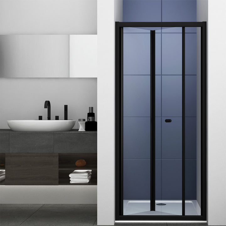 Kiimat Six 800mm Bi-Fold Shower Door - Black