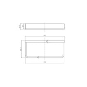 Eliseo Ricci Vesu Towel Ring - Brushed Brass - Technical drawing