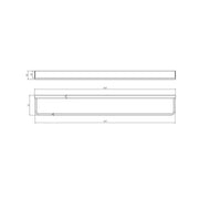 Eliseo Ricci Vesu Towel Rail - Black - Technical drawing
