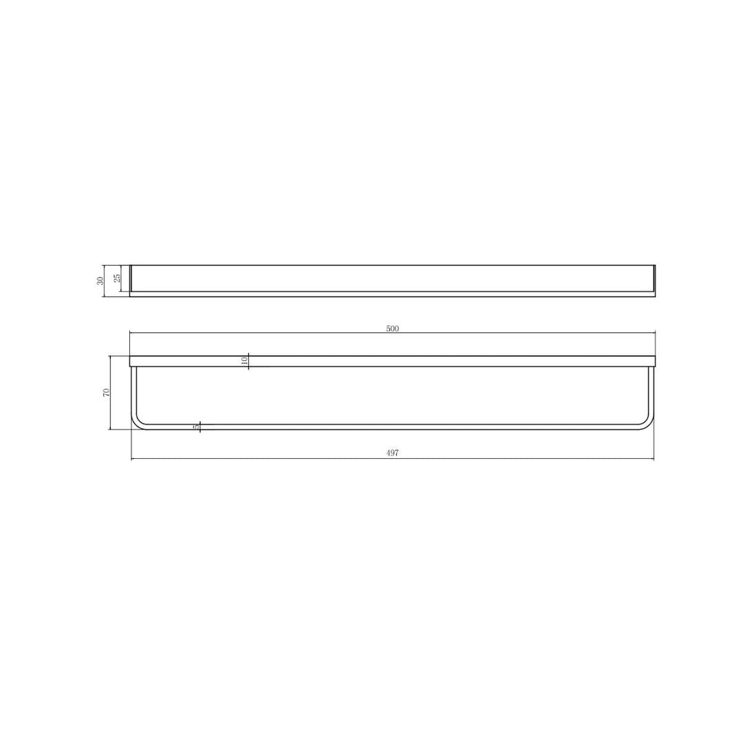 Eliseo Ricci Vesu Towel Rail - Black