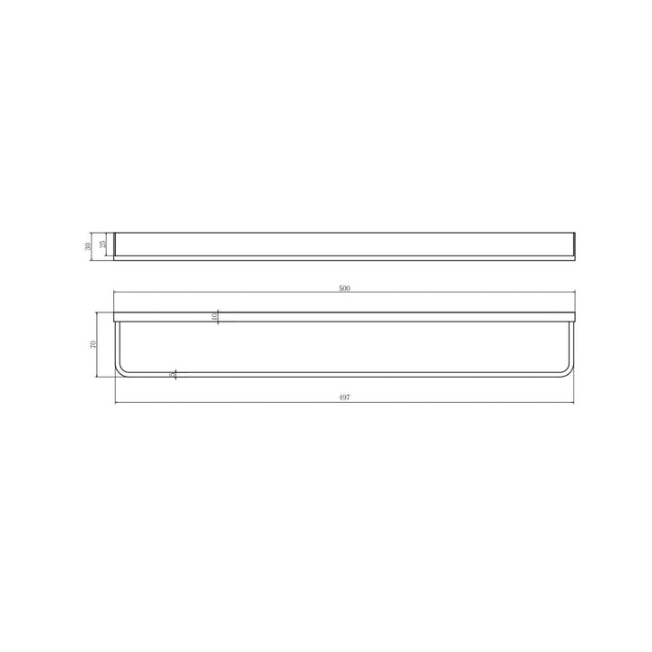Eliseo Ricci Vesu Towel Rail - Black